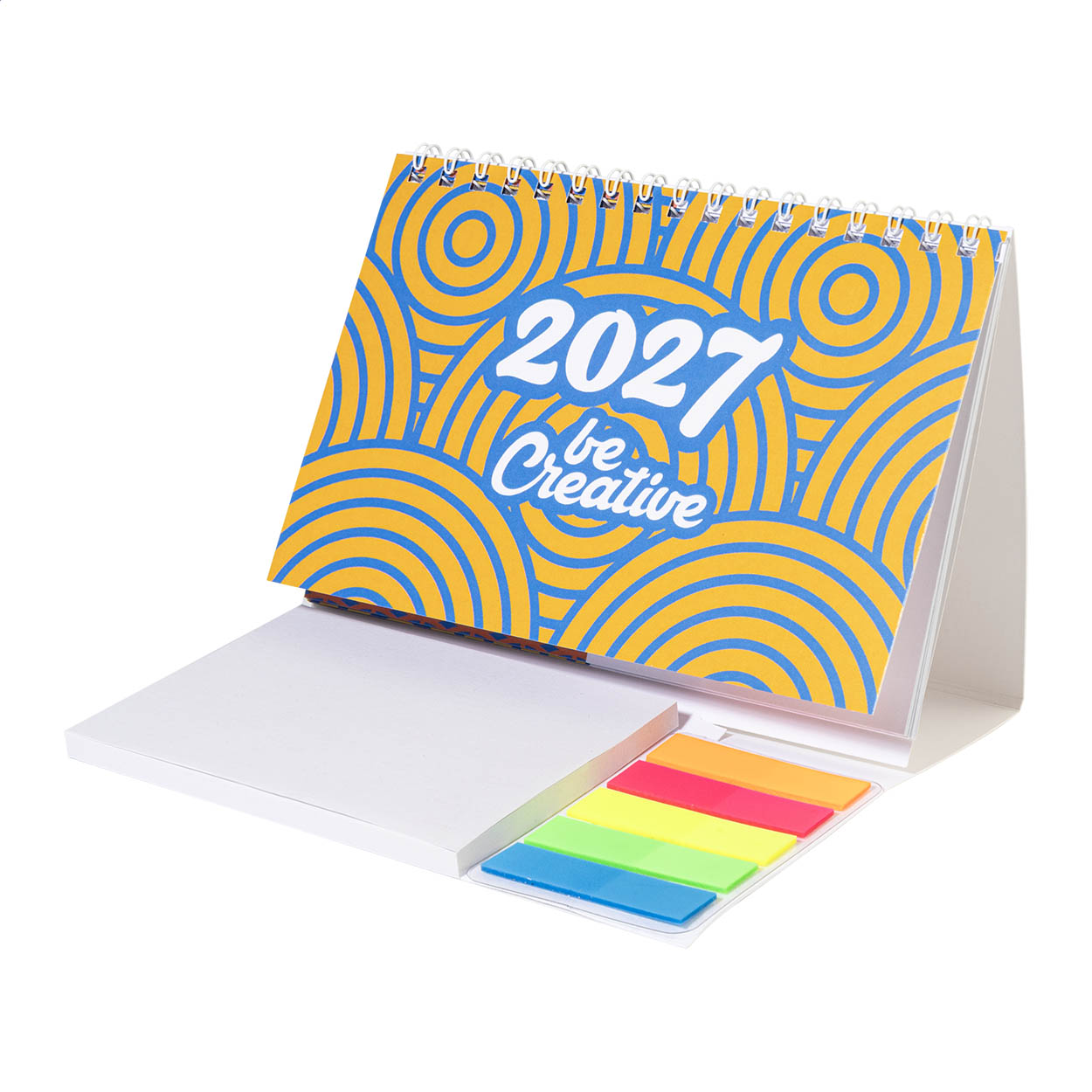 CreaDate Combo bureaukalender met eigen ontwerp en sticky notes bedrukken met logo