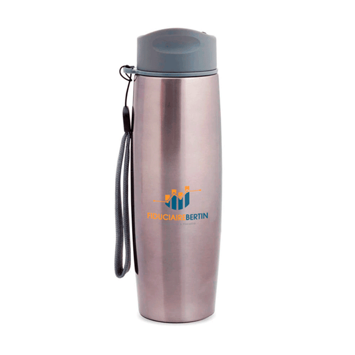 Thermos personnalisé en inox avec dragonne 500ml - Auxerre