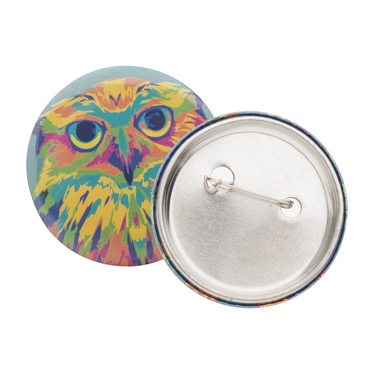 Mini button met pin bedrukken met logo