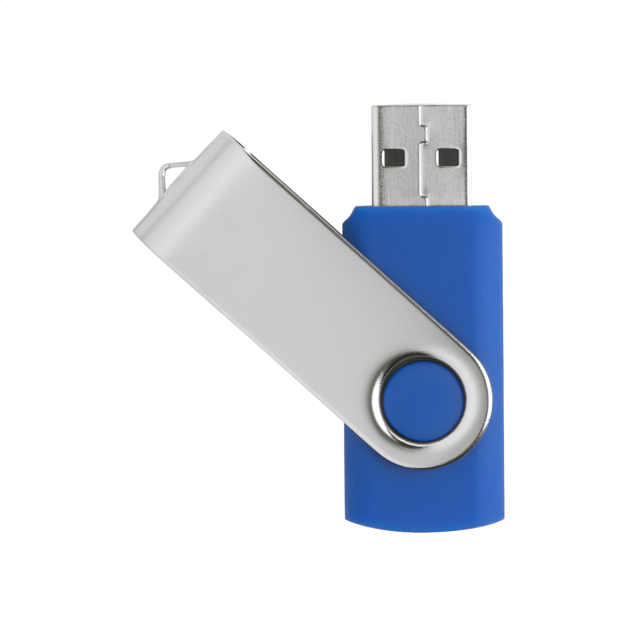 TwistDrive draaibare USB-stick van ABS en metaal in geschenkdoos, logo