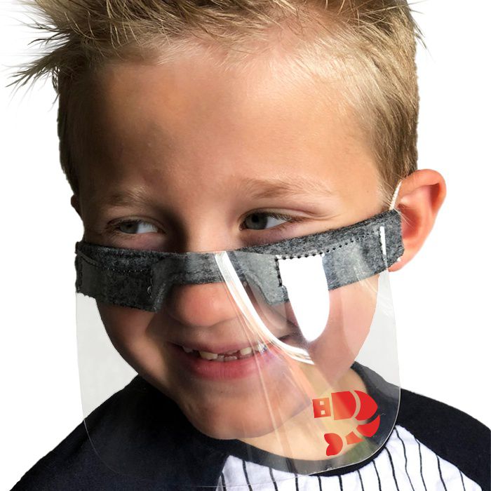Demi-visière de protection coronavirus personnalisée pour enfant - Myosotis