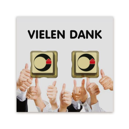 Chocolade Wenskaart met Logo - Malle