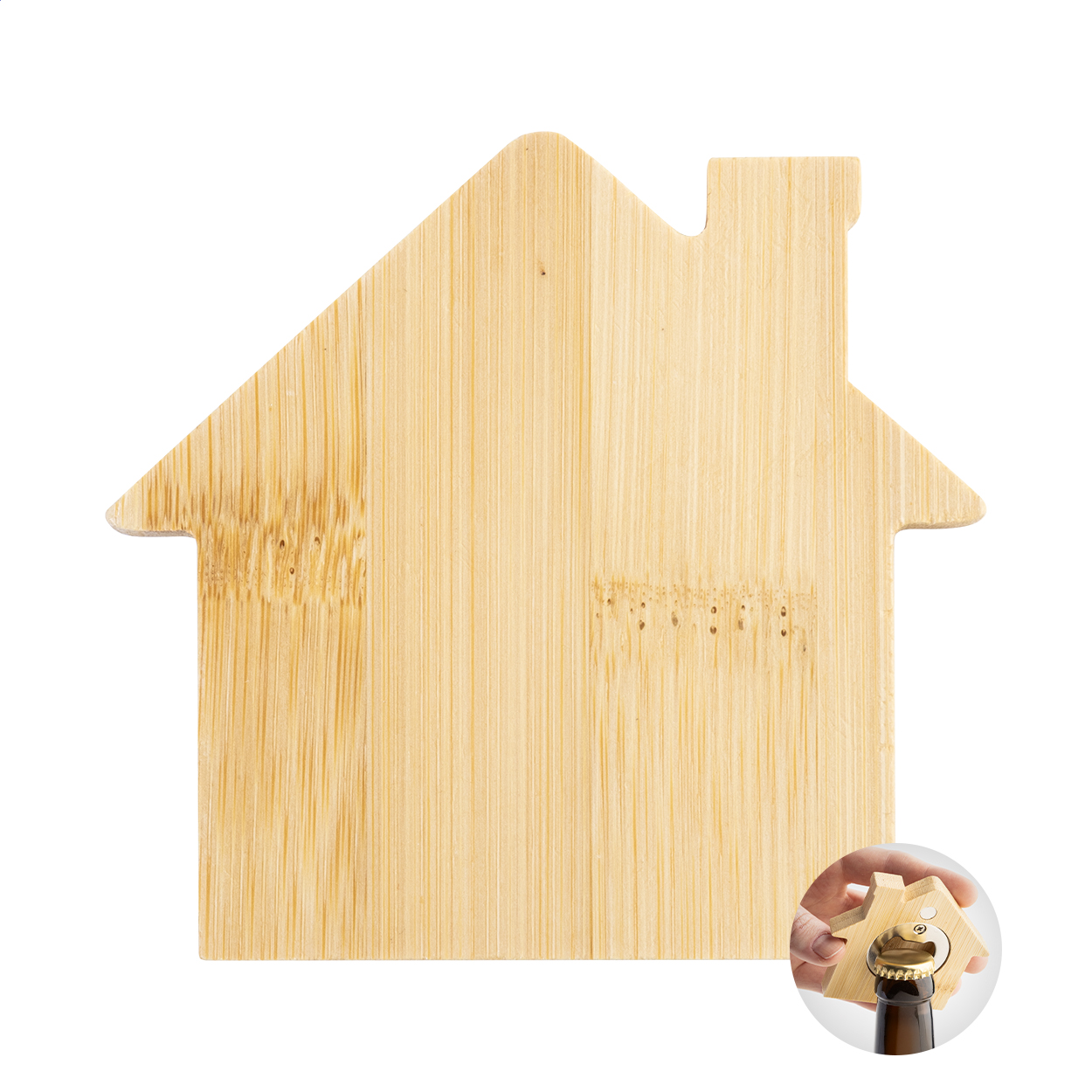 Huisvormige Bamboe Magneetopener - Oudenaarde