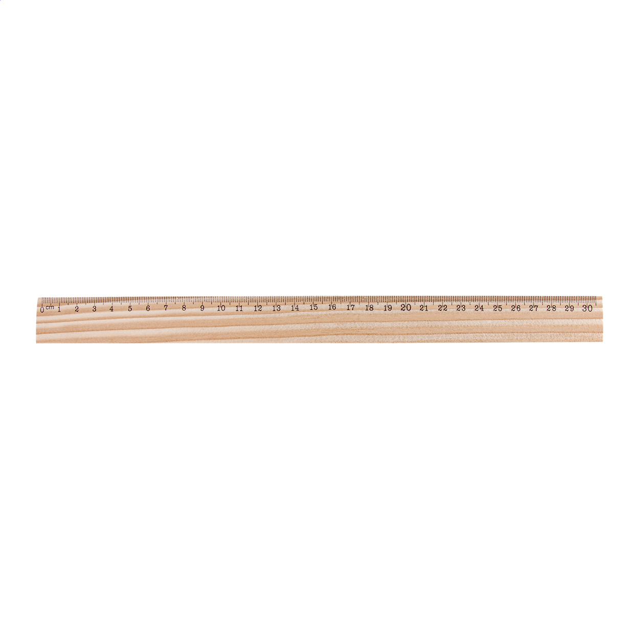 ThreeO Lineal aus Kiefernholz, 30 cm, personalisiert mit Ihrem Logo