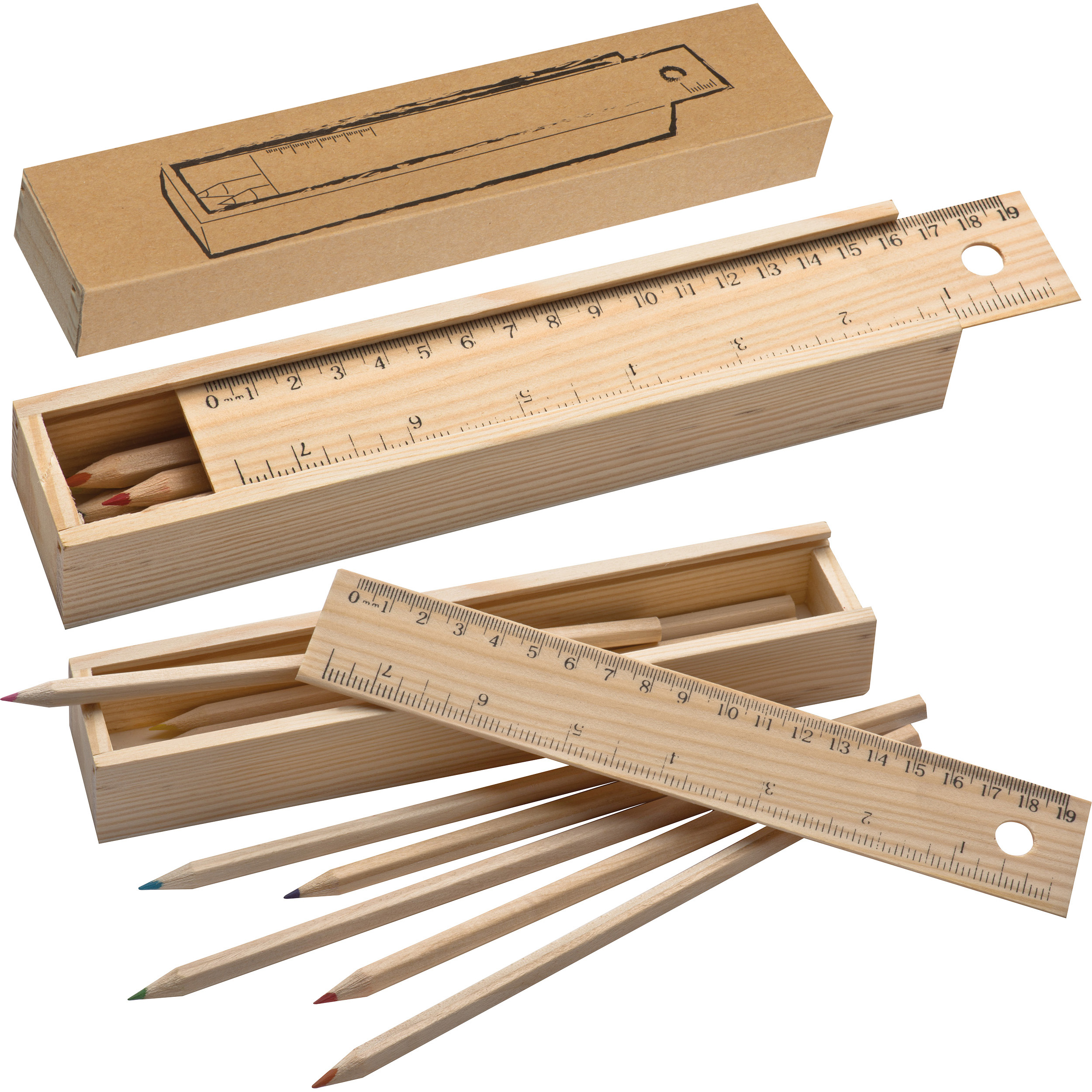 Boîte de Règle à Dessiner Colorée -