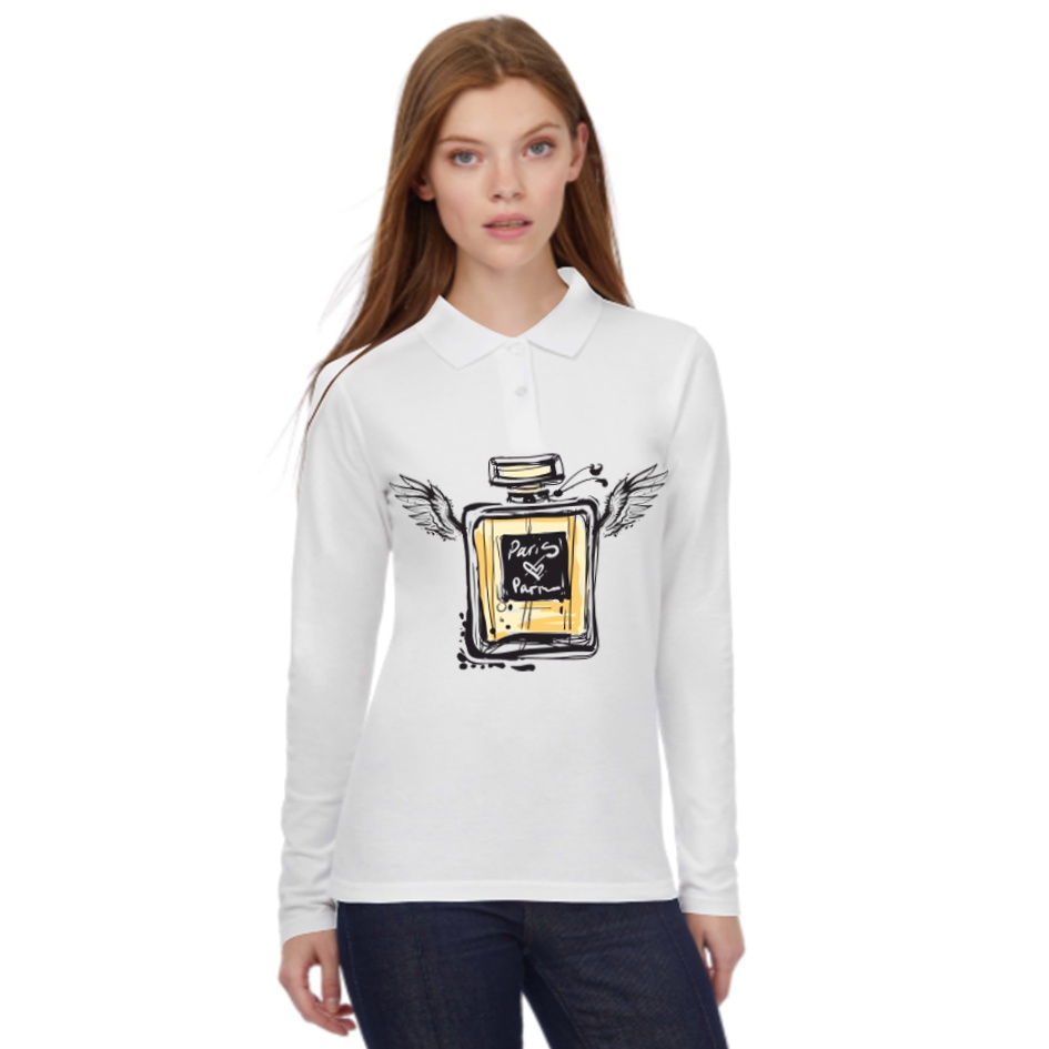 Polo pour femme manches longues coton 180 g/m² - Clara