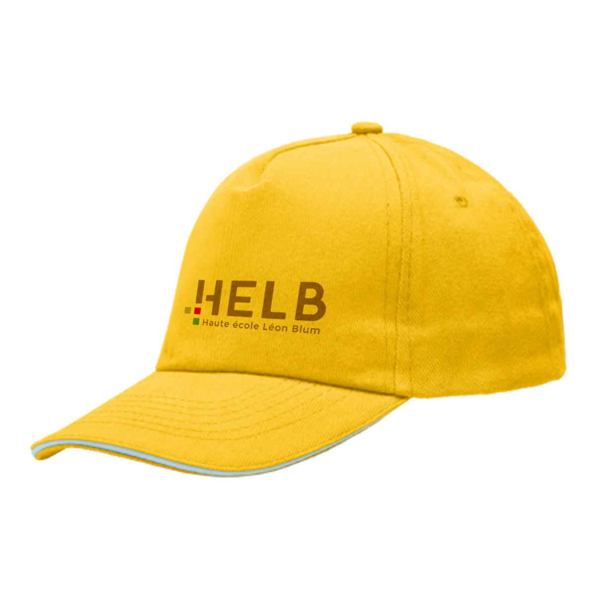 Volwassen geborsteld katoenen sandwich 5-panelen pet met klittenband sluiting - Sint-Martens-Leerne