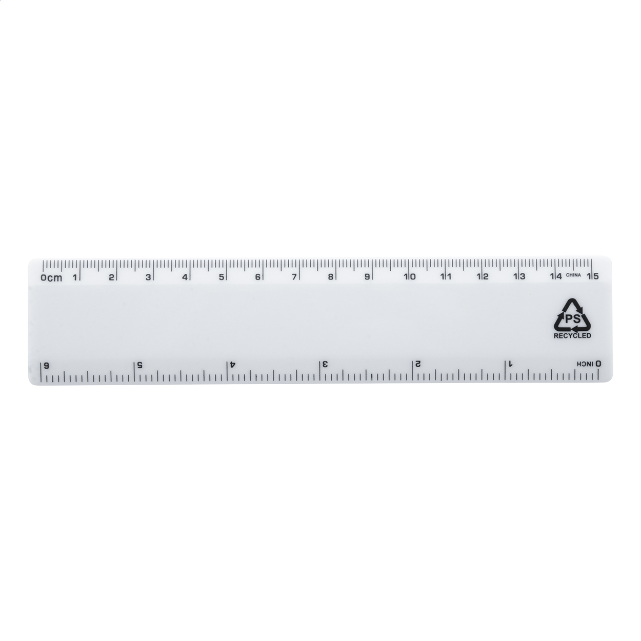 Règle 15 cm Relin personnalisée en plastique PS recyclé