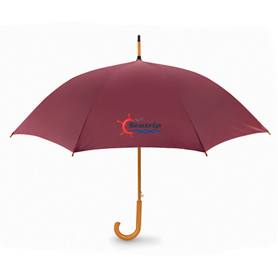 Parapluie canne personnalisé 104 cm poignée en bois - Milo - Zaprinta Belgique