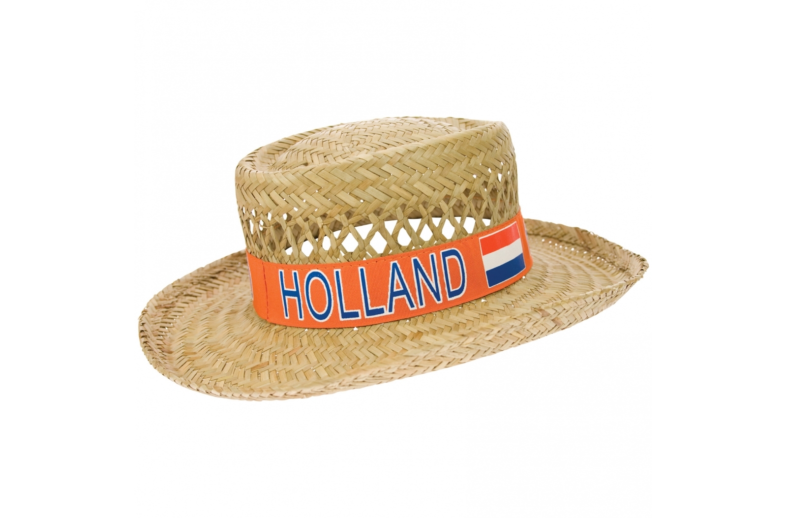 Chapeau de paille hollandais à ruban orange - Auffargis - Zaprinta Belgique