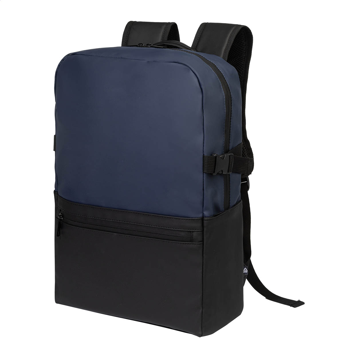 Sac à dos Boulton personnalisé en PU recyclé bicolore, imperméable 15"