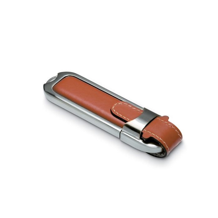 Metal en Leer USB-Stick - Ichtegem