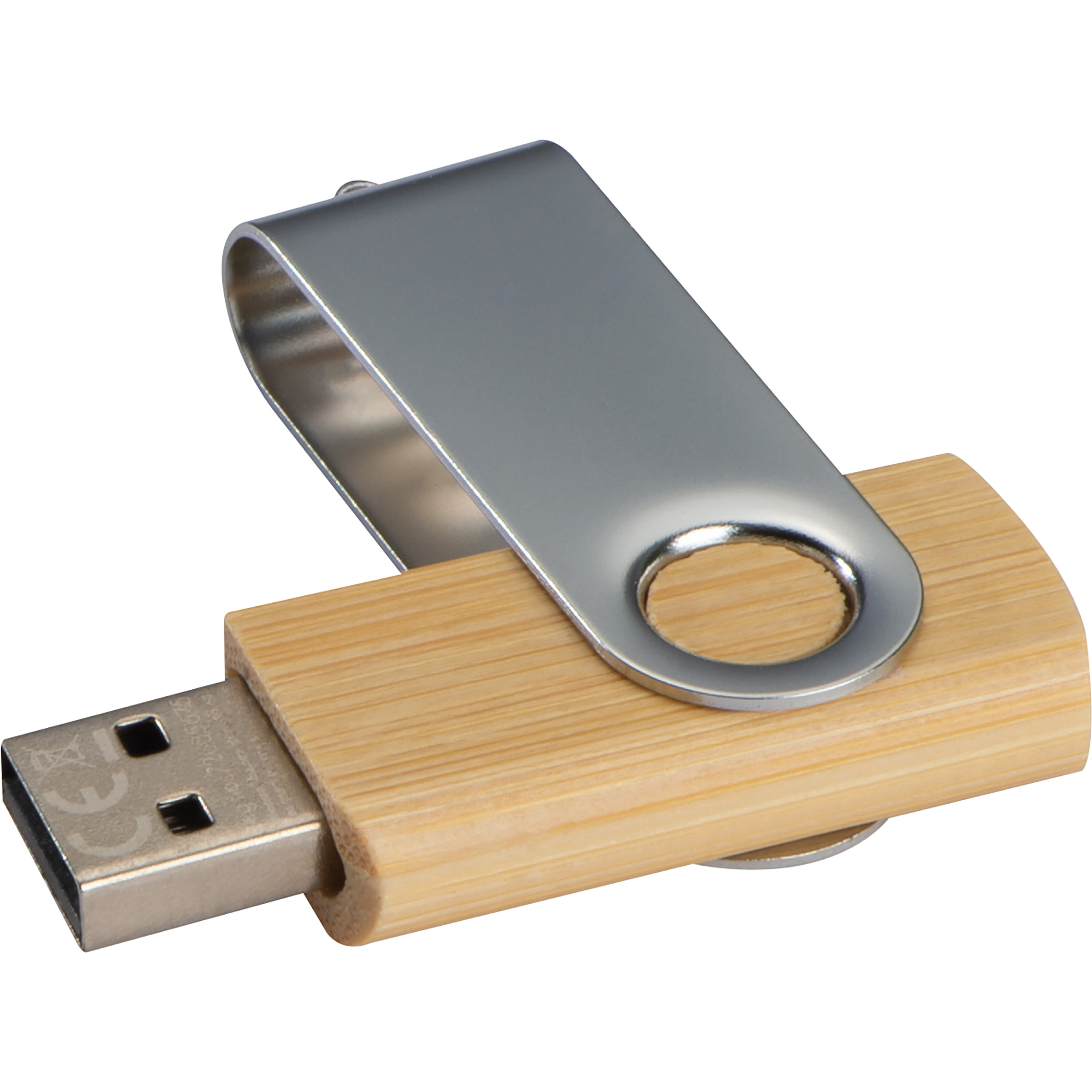 Draai USB-stick met houten omhulsel - Beernem