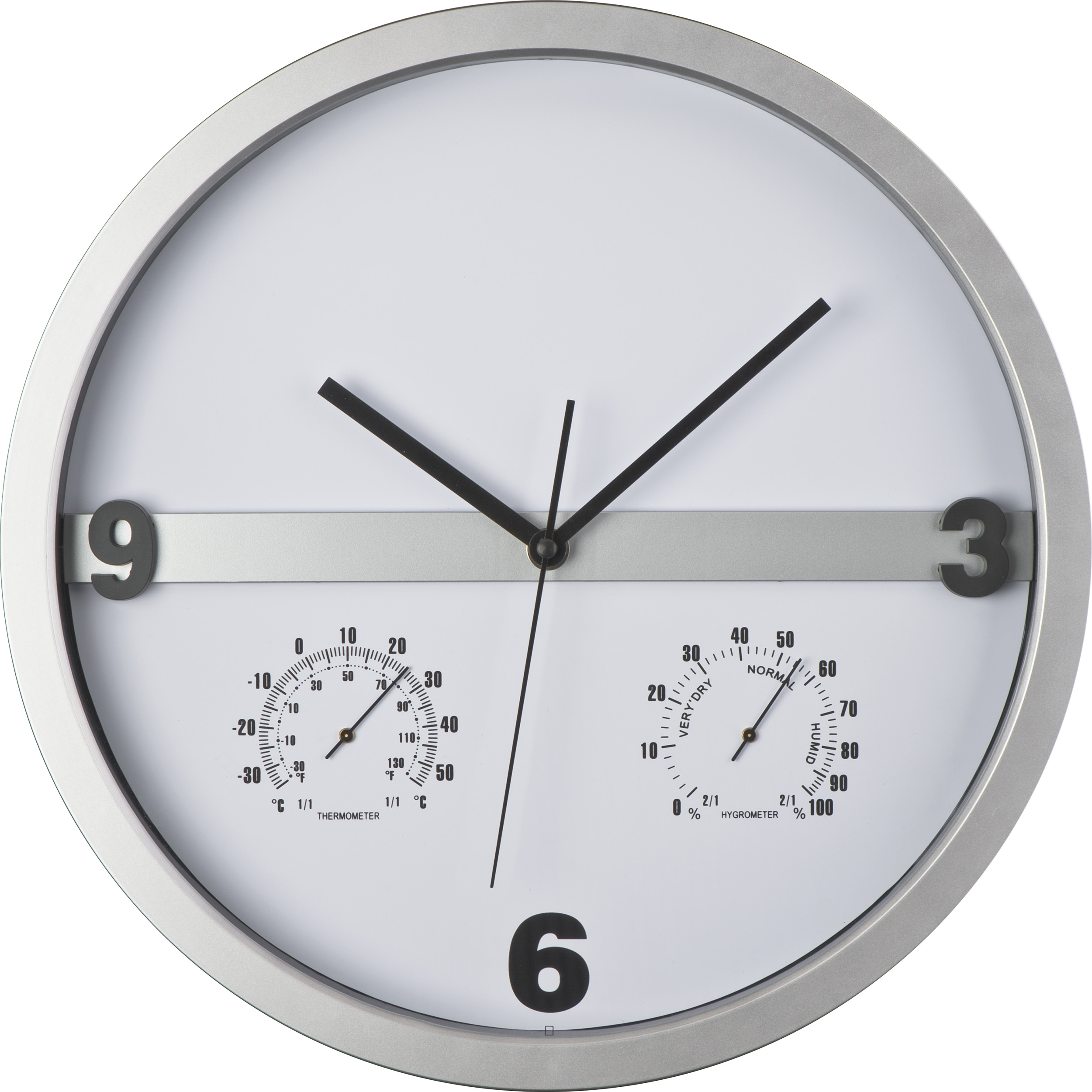Wand-Uhr, Druckbare Halb-Display (35 cm) - Ellrich