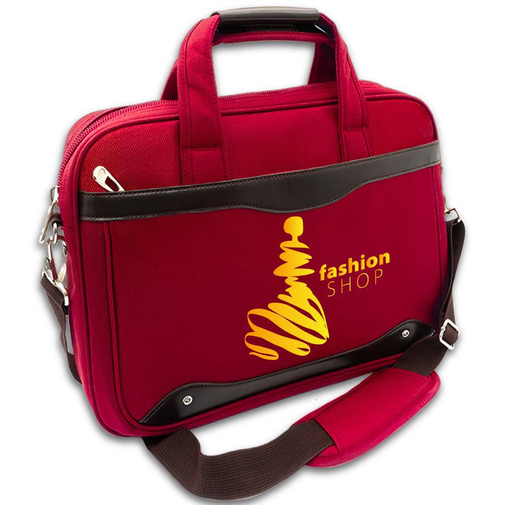 Sacoche ordinateur personnalisée en polyester - Grenat - Zaprinta Belgique
