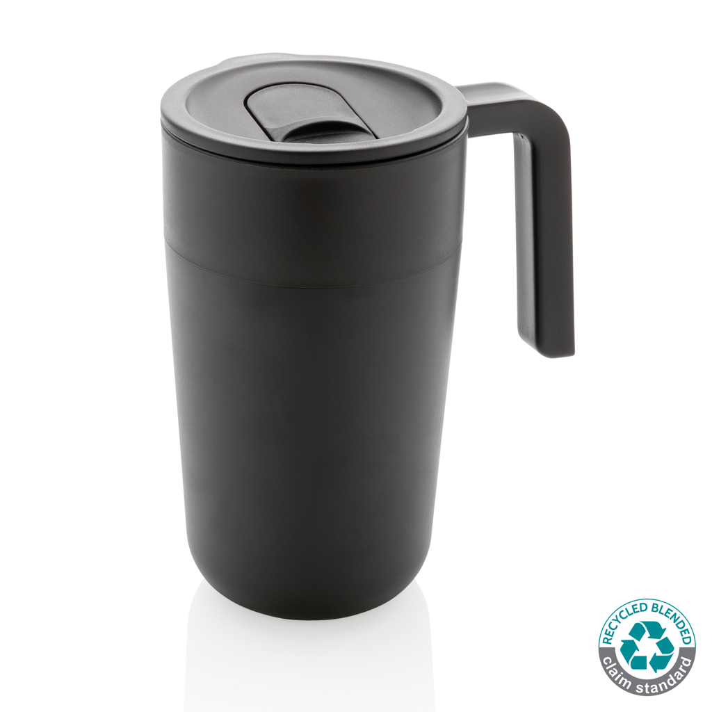 Mug anti-déversement en acier inoxydable et PP recyclé GRS - Léré