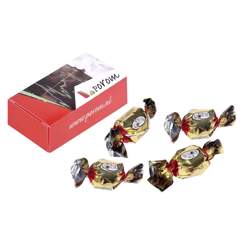 Boîte avec 4 chocolats personnalisés - Zaprinta Belgique