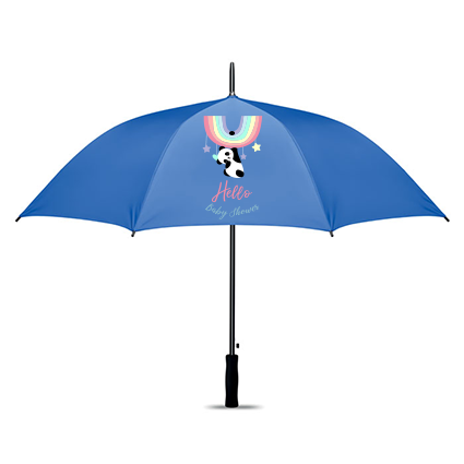 Parapluie droit personnalisé 120 cm intérieur argenté - Élise - Zaprinta Belgique