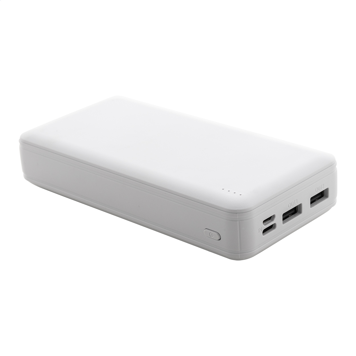 Rabobank XXL Powerbank aus recyceltem ABS mit 20000 mAh und Ihrem Logo
