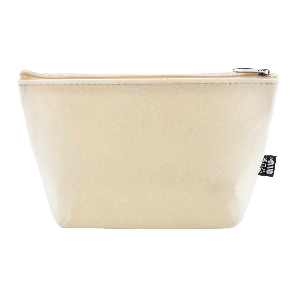 Refelt Beauty make-uptasje van RPET-vilt met logo bedrukken met logo