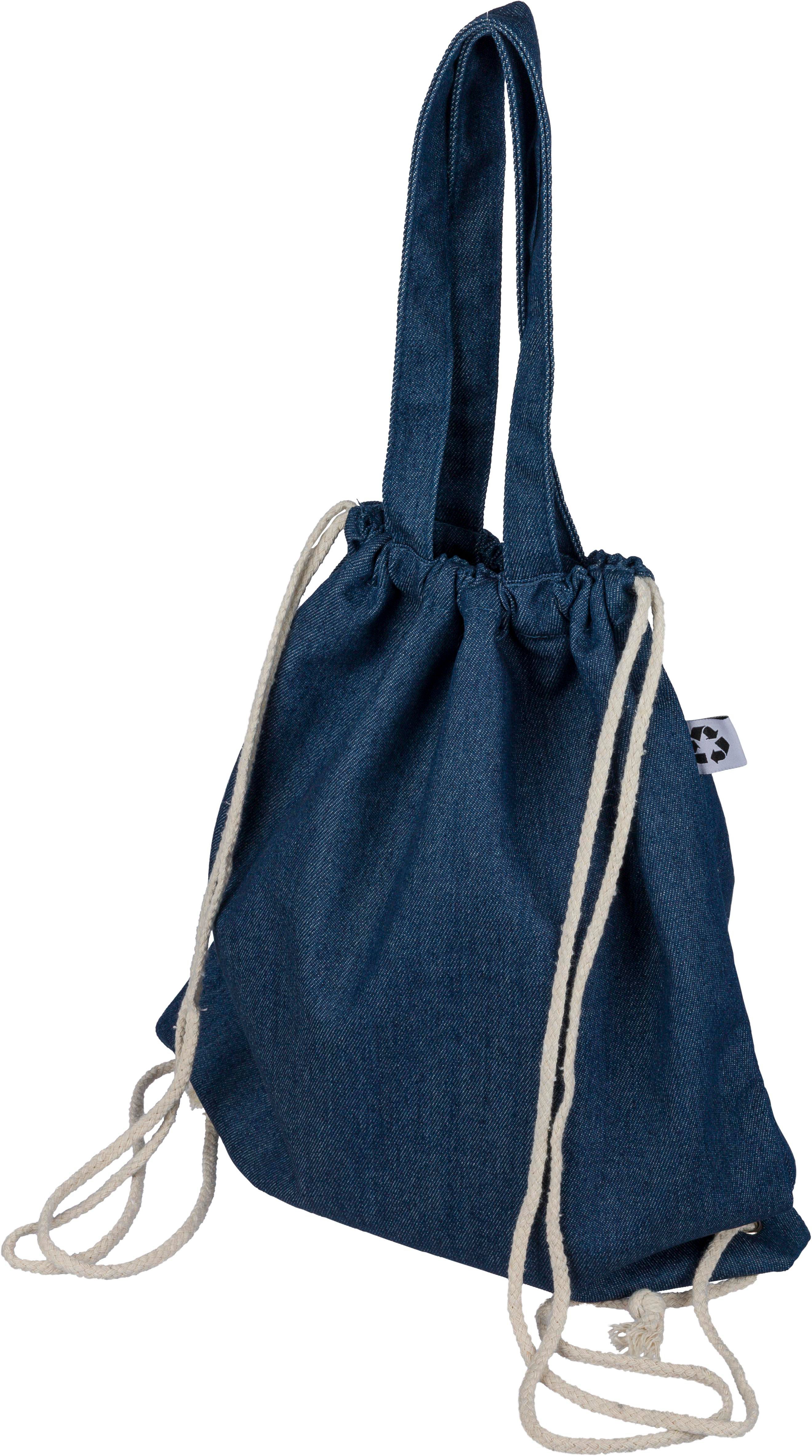 Recycled Denim Tasche mit Kordelzug - Marktbreit