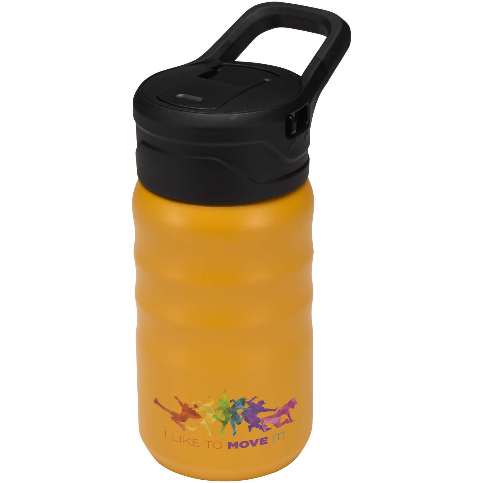 Bouteille de sport en acier inoxydable recyclé à double paroi Knox 350 ml RCS avec paille rabattable