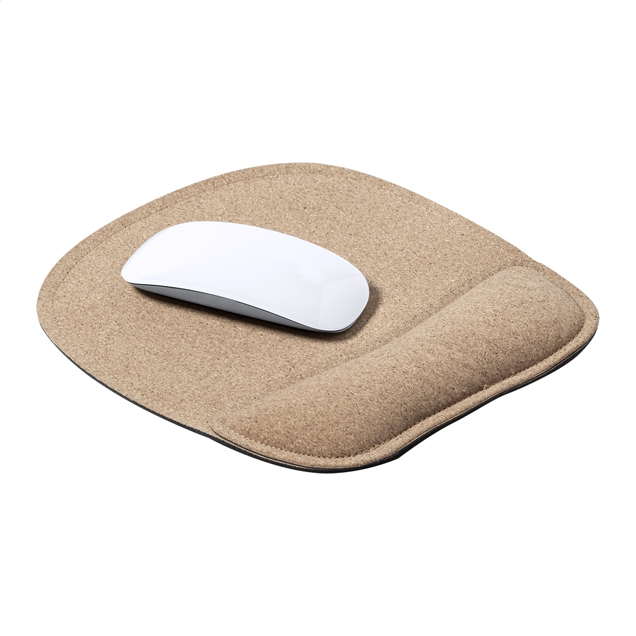 Corpad Comfort Kork-Mauspad mit ergonomischer Handgelenkauflage, Logo bedrucken mit Logo