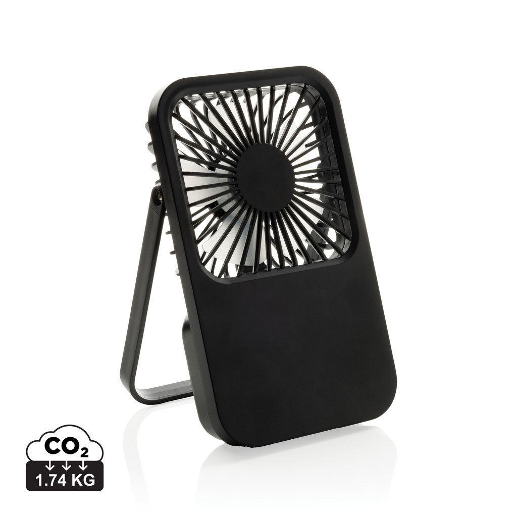 Ventilateur de bureau EcoBrise ReCharge en plastique recyclé - Masléon