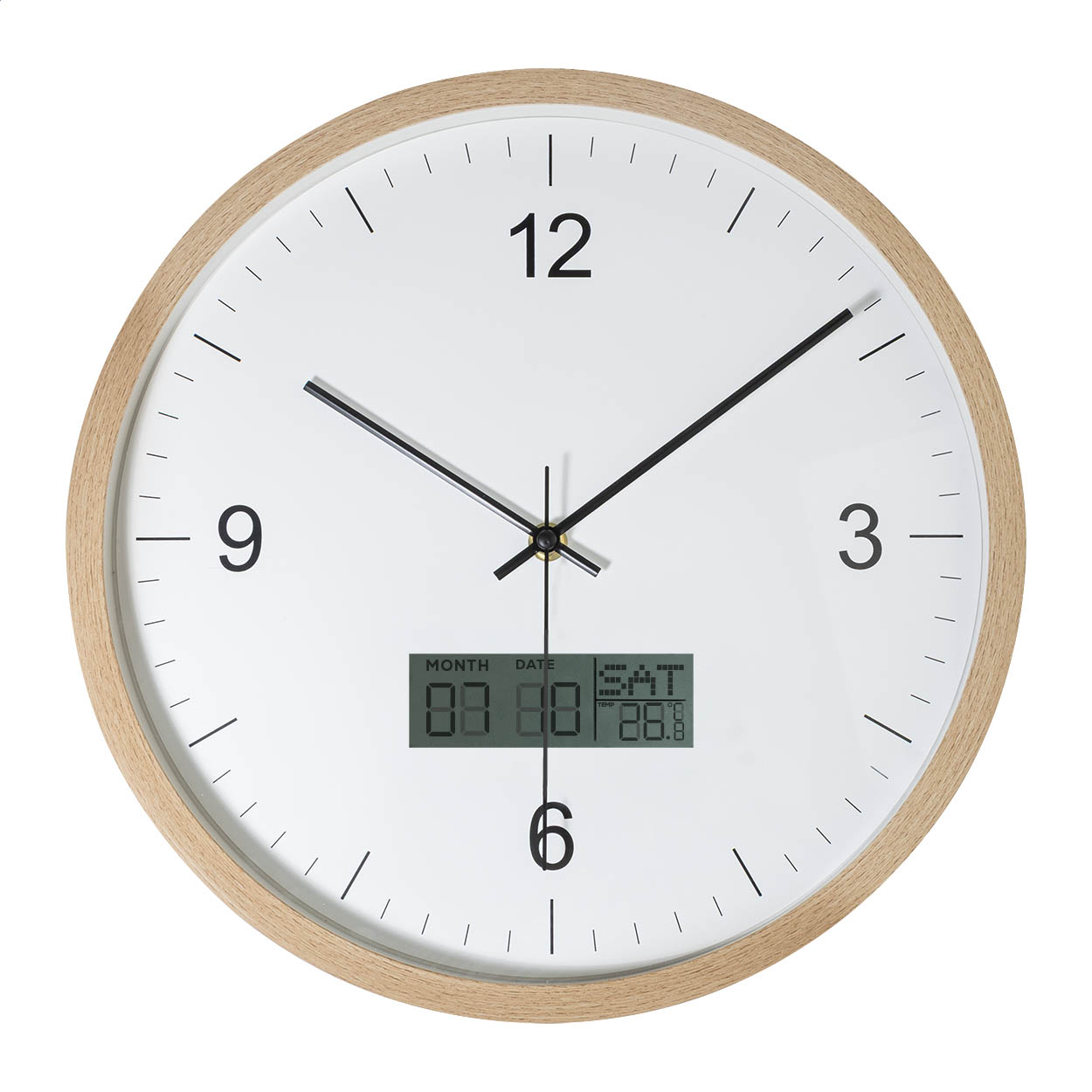 Horloge Murale Éco-Digitale - Laurière imprimé avec logo
