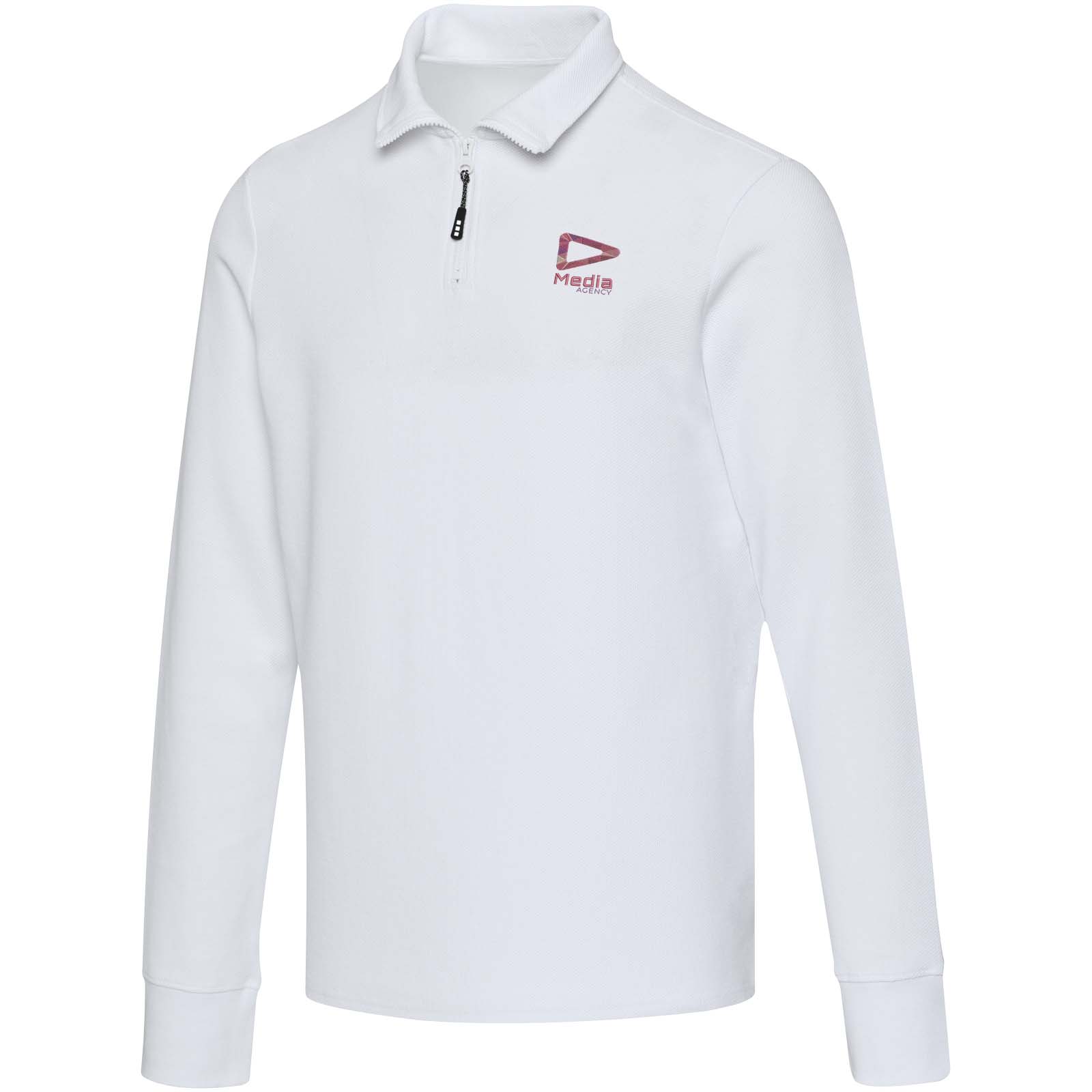 Apollo Eleganz Langarm-Halbreißverschluss-Polo - Greven bedrucken mit Logo