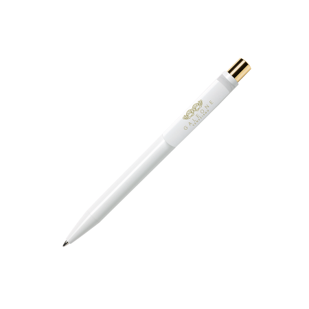 Stylo à bille DOT D1 C GOLD avec bouton poussoir doré et encre bleue - Montner