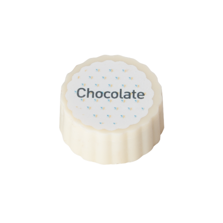 Chocolat Blanc Imprimé avec Praliné de Noisette - Bédouès - Zaprinta Belgique
