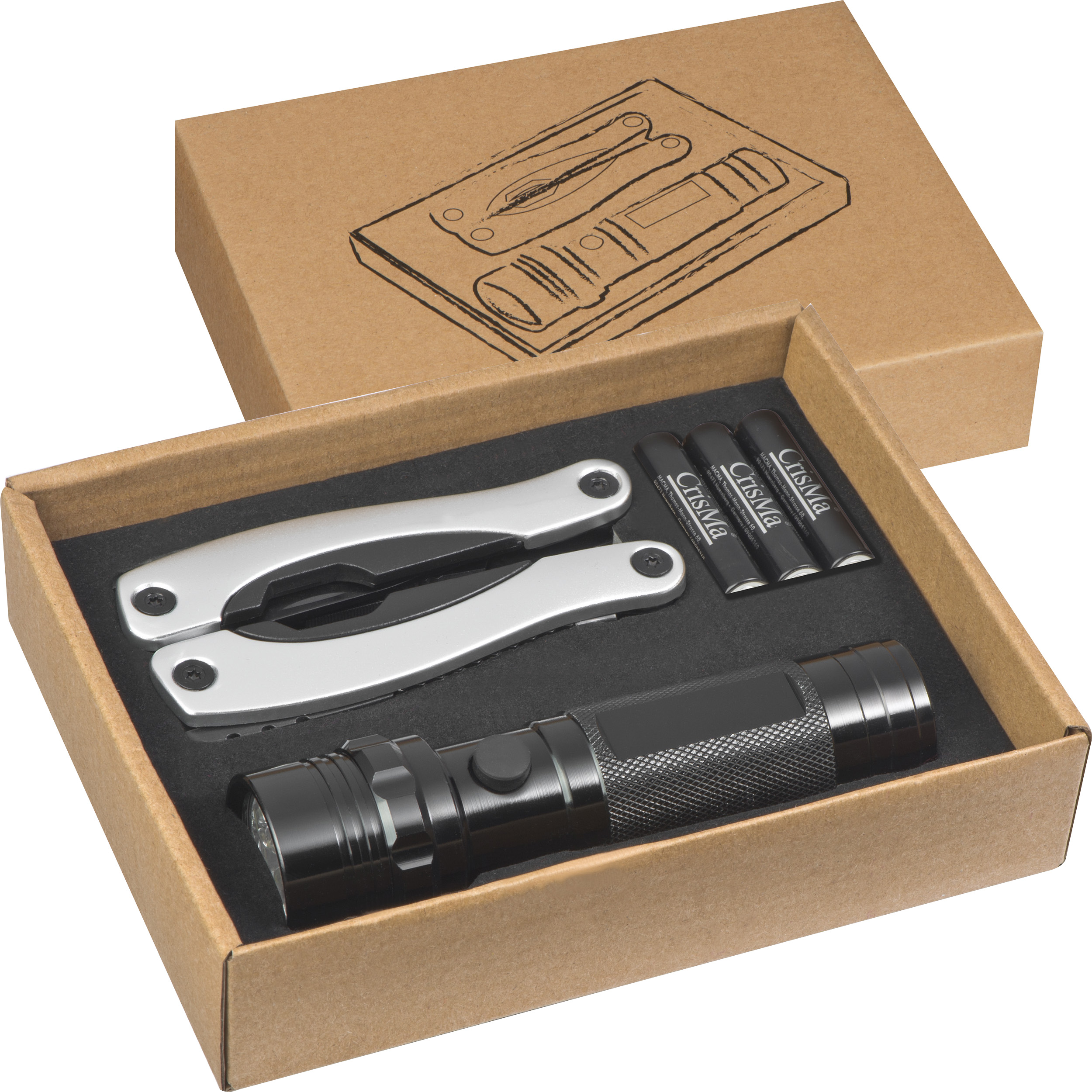Ensemble de lampe torche LED multifonction et d'outils multiples - Gréolières