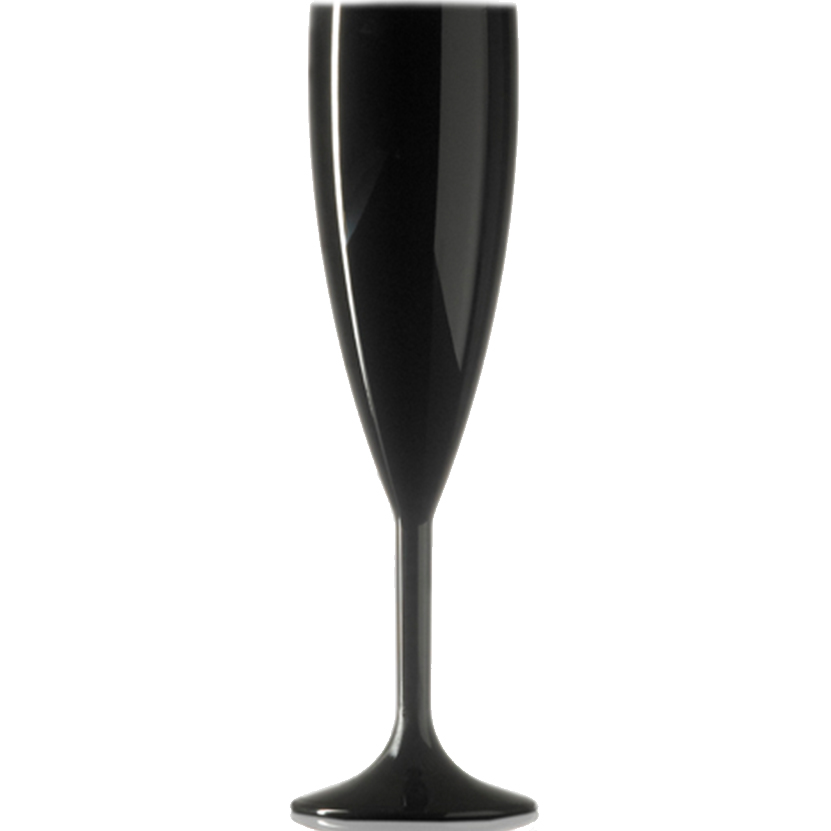 Flûte de champagne noire personnalisée (19 cl) - Sabrina