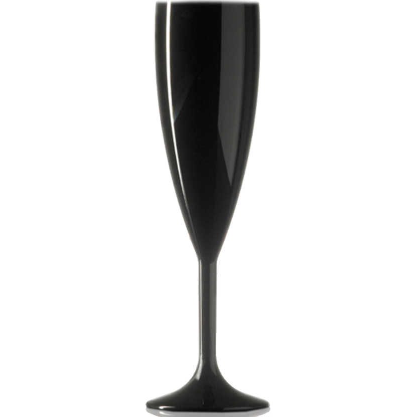 Flûte de champagne noire personnalisée (19 cl) - Sabrina - Zaprinta Belgique