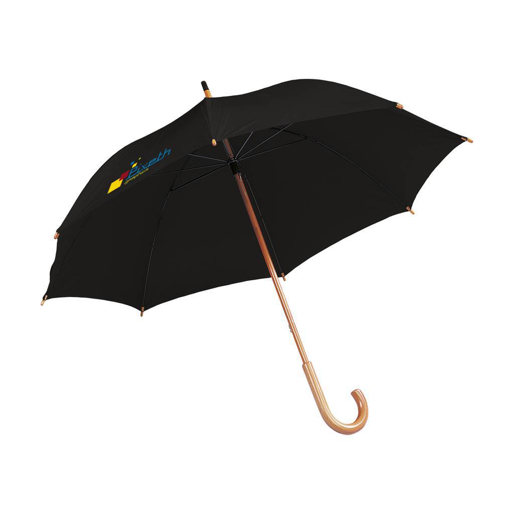 Parapluie personnalisé avec poignée en bois 100cm - Tazlina - Zaprinta Belgique