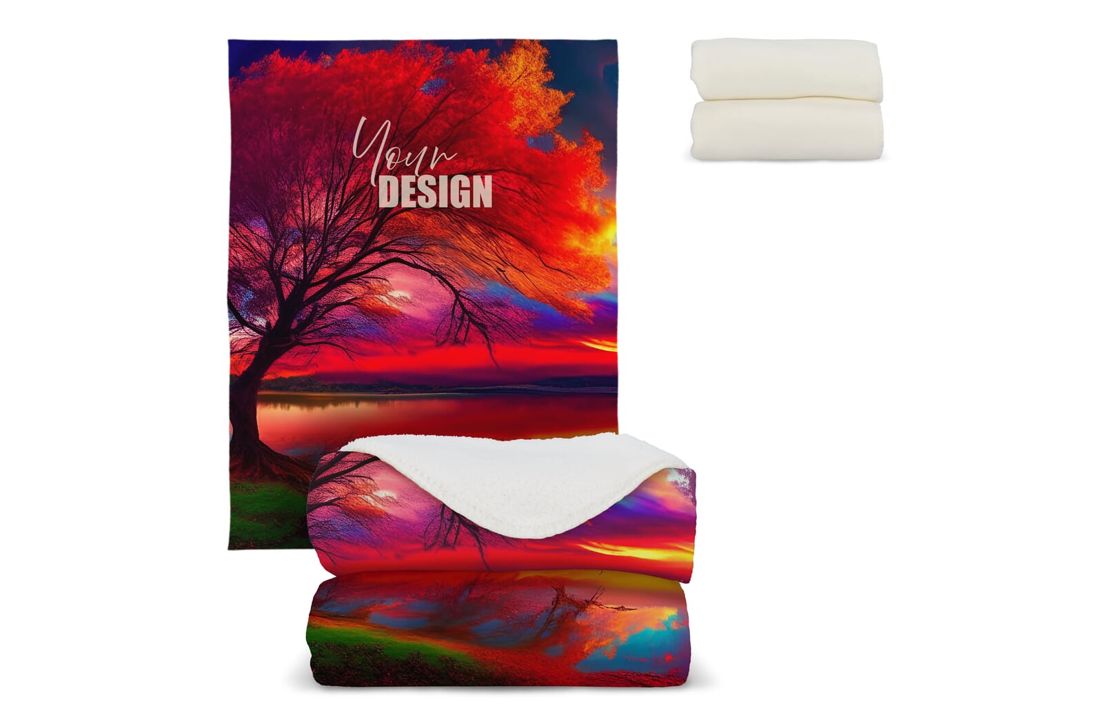 Couverture Sherpa Personnalisable Luxueuse - Saint-Vincent-la-Châtre