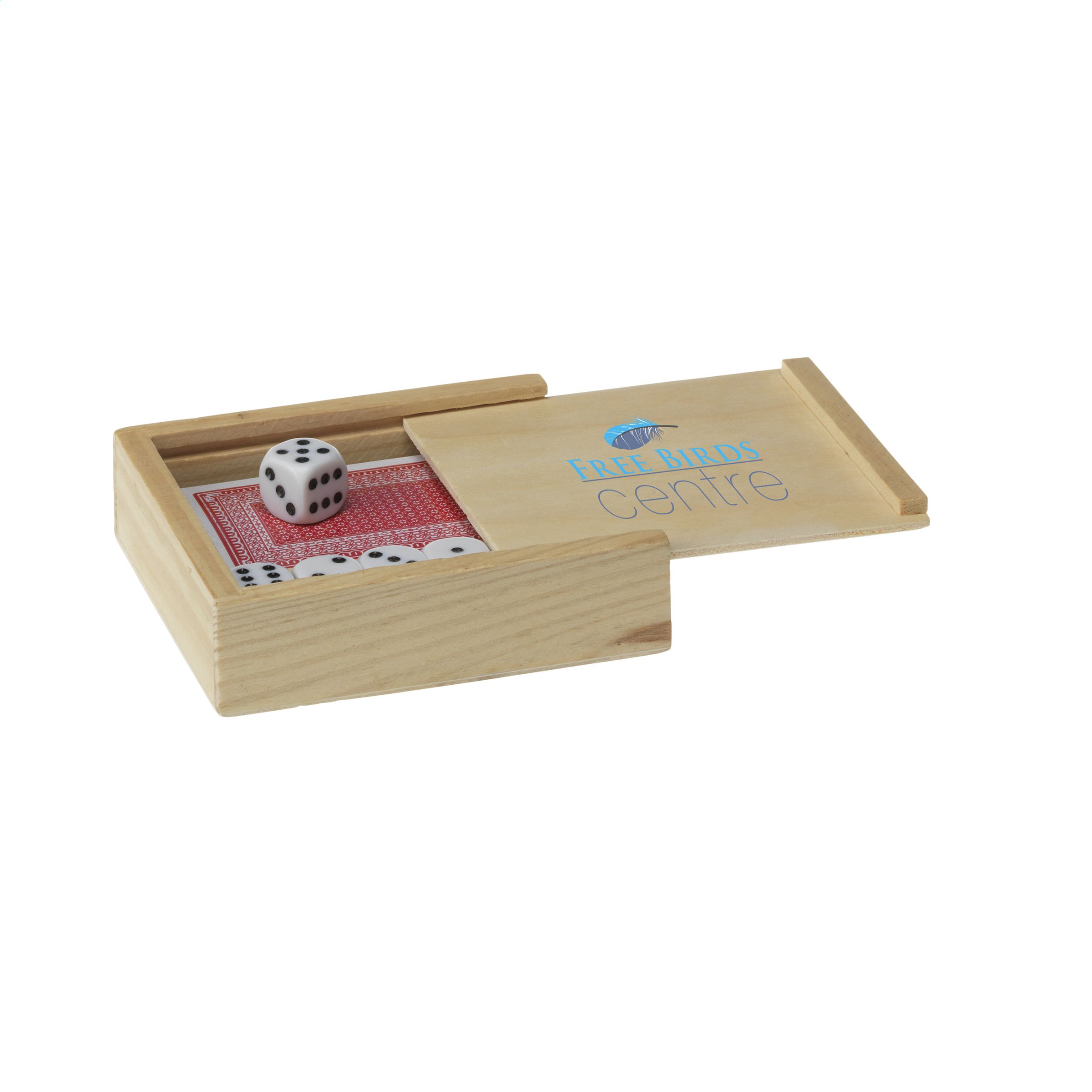 Boîte en bois de dés et de cartes - Sainte-Marie-aux-Mines