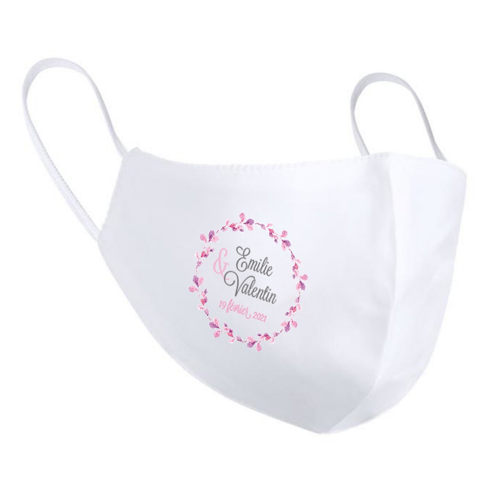 Masque de mariage personnalisé en tissu - Caraïbes