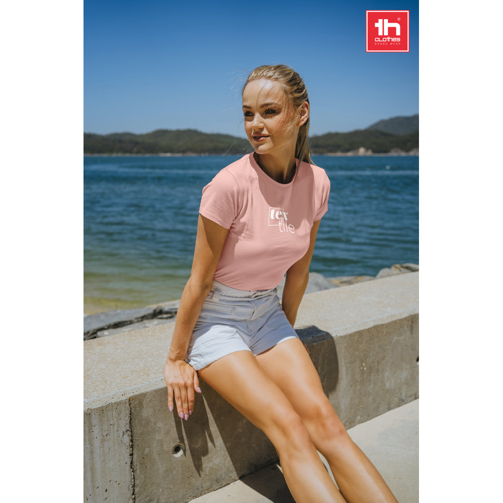 Dames Fitted Katoenen T-shirt - Lille