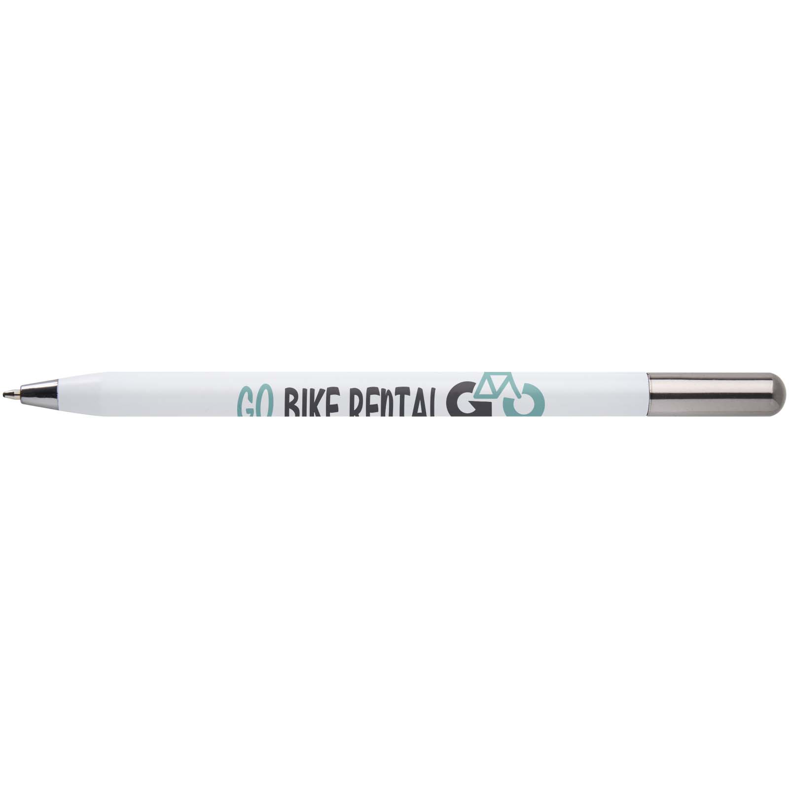 SMART balpen van gerecycled aluminium met draaimechanisme (zwarte inkt) bedrukken met logo