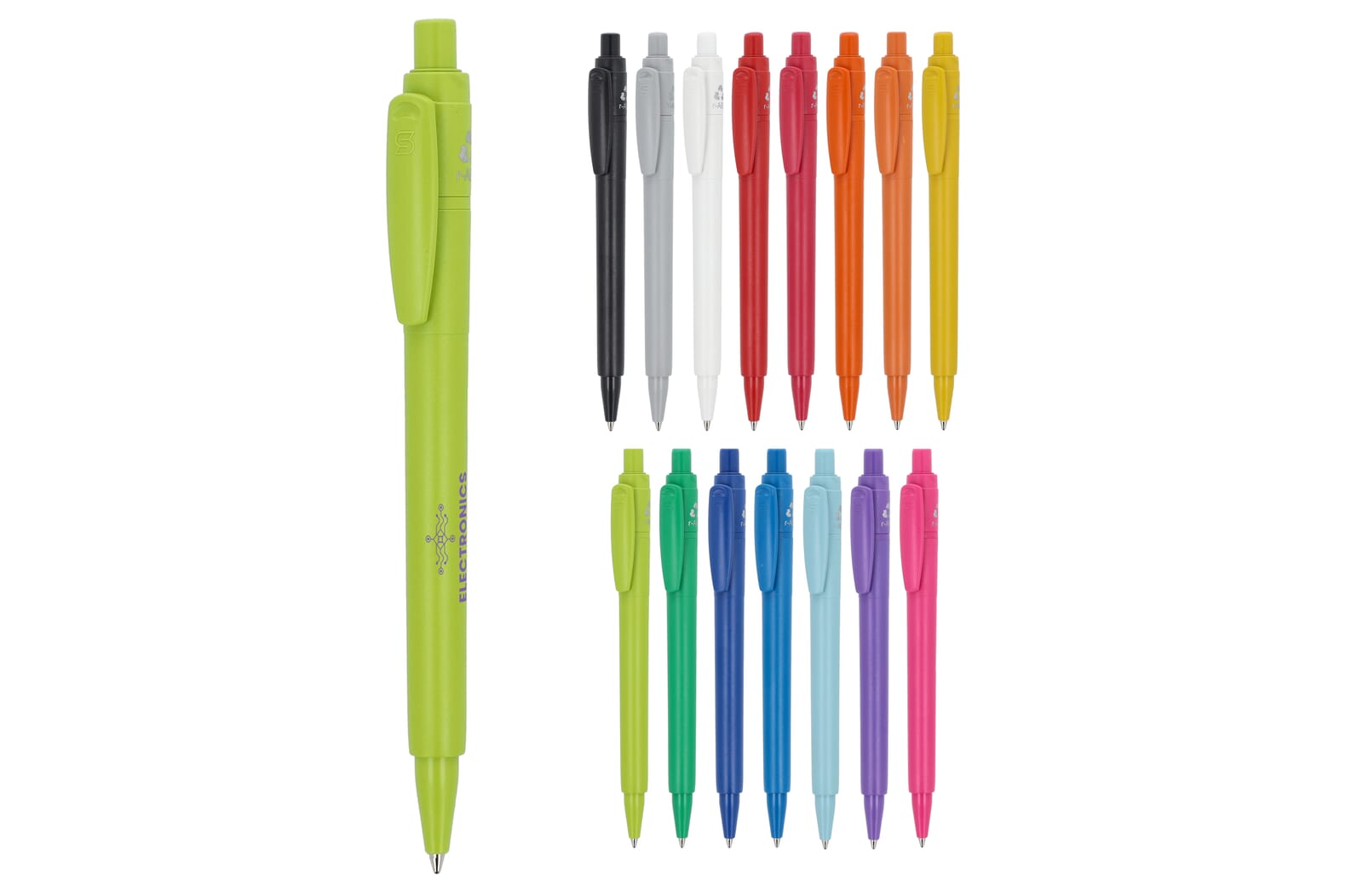 Balpen Baron 03 gerecycled hardkleur bedrukken met logo