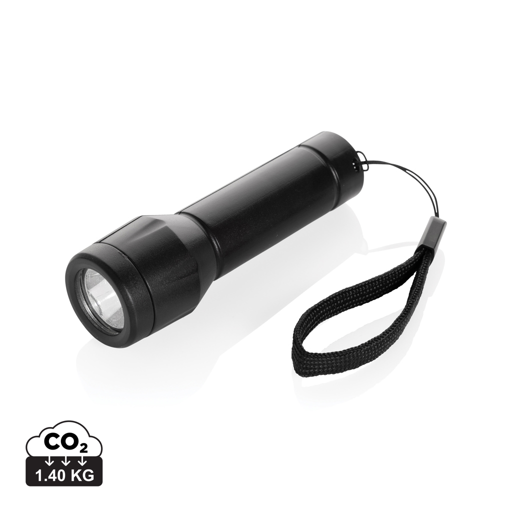 Flara RSC rplastic USB-oplaadbare zaklamp bedrukken met logo
