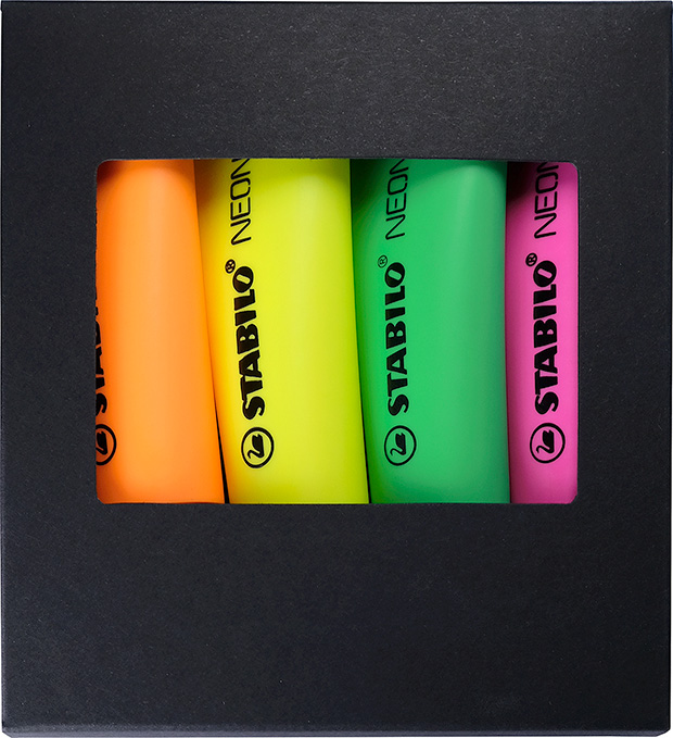 STABILO® NEON Set de 4 surligneurs - Orval