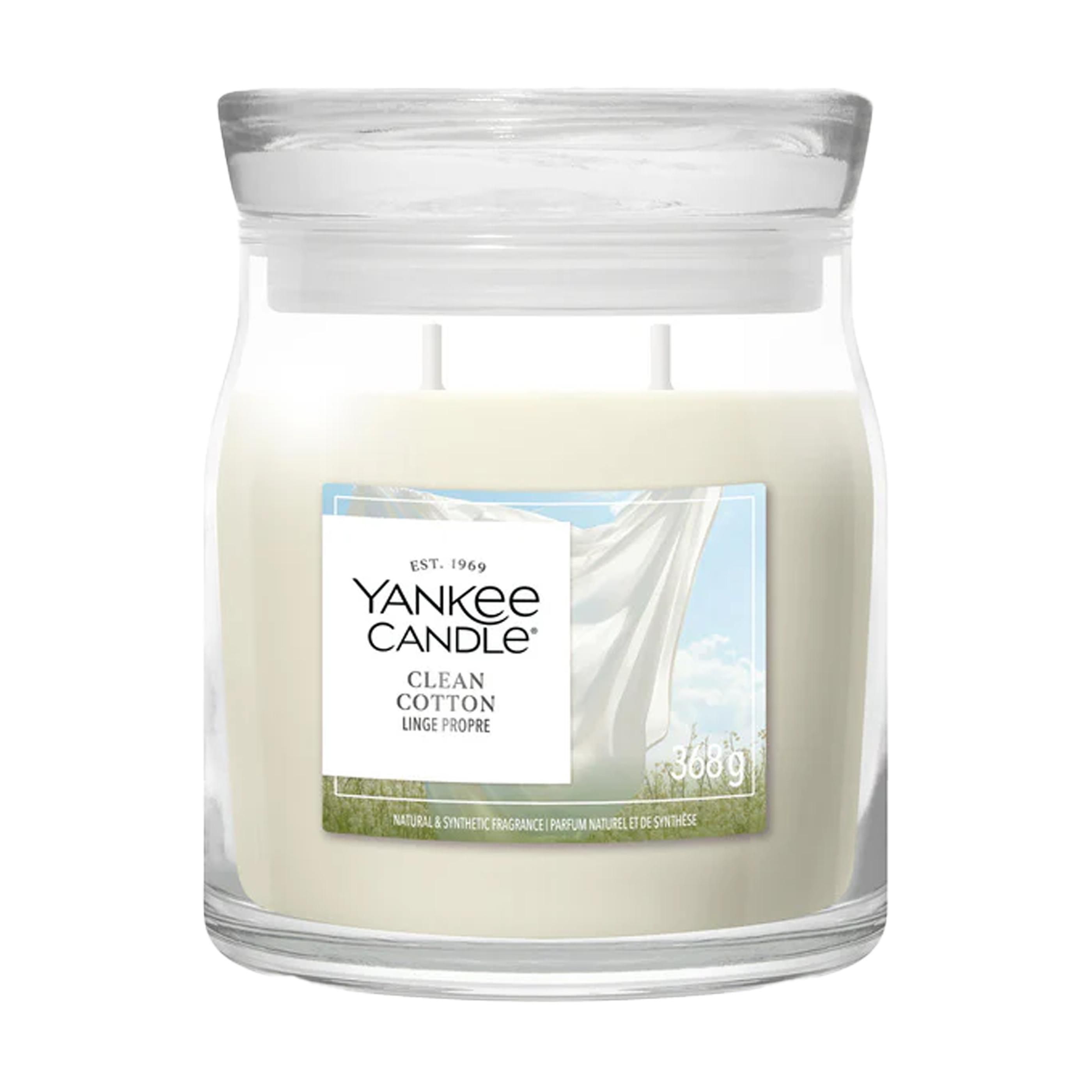 Yankee Candle Clean Cotton Medium Jar geurkaars bedrukken met logo