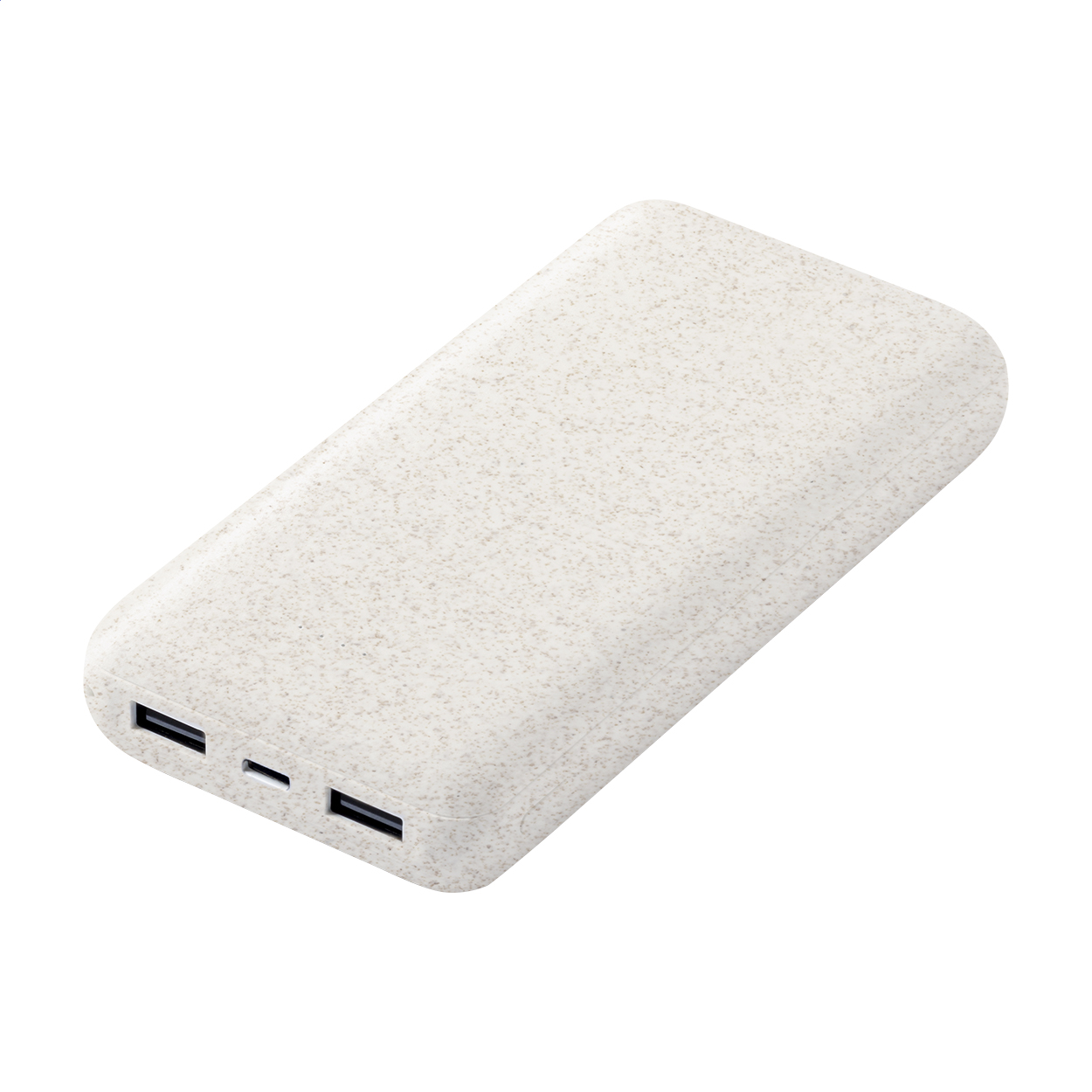 Durum XL Powerbank aus ökologischem Weizenstroh mit 20000 mAh und Ihrem Logo