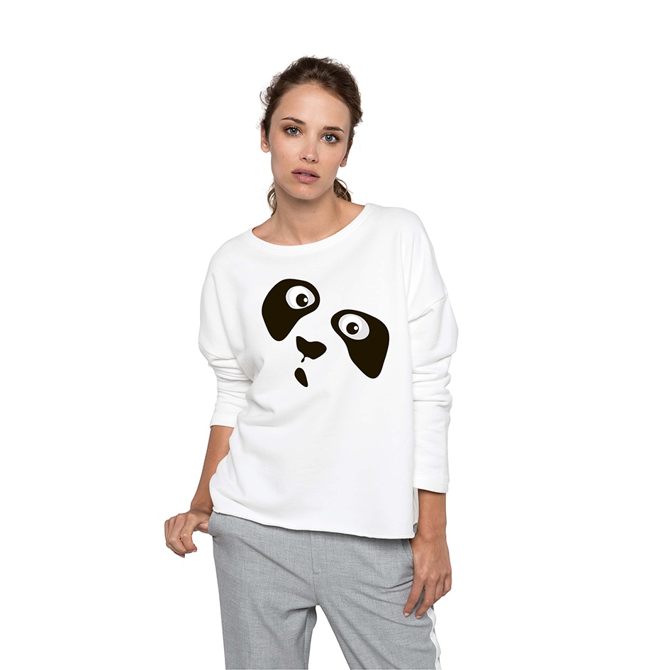 Sweat-shirt pour femme col rond coupe Loose 91% coton 270g/m² - Alicia