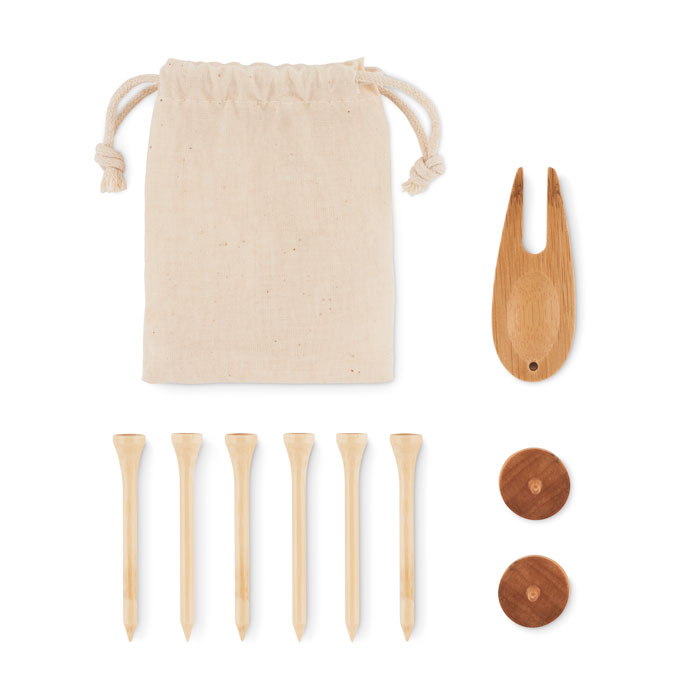 Ensemble d'accessoires de golf en bambou - Baron