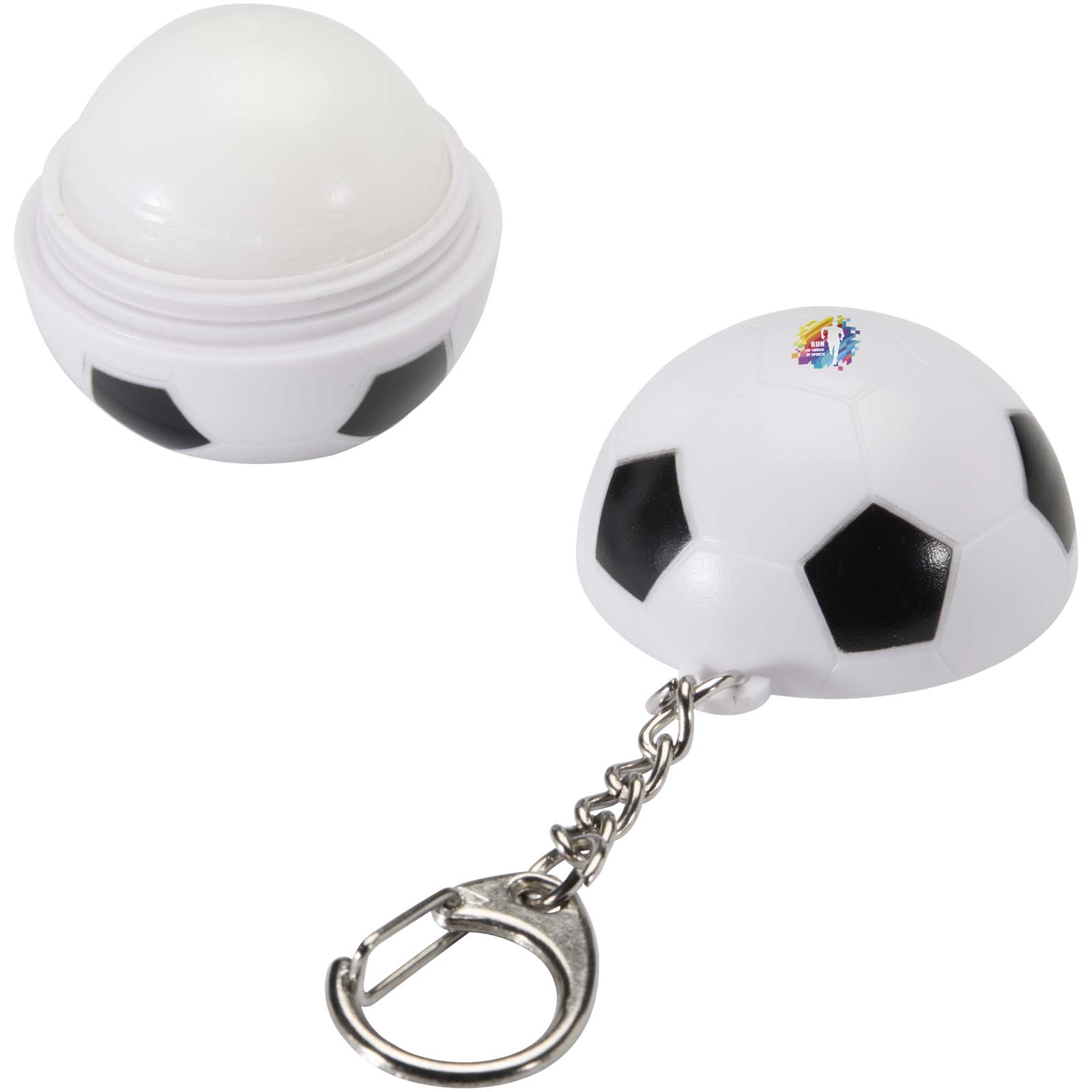 Voetbalvormige Lippenbalsem - Schilde bedrukken met logo