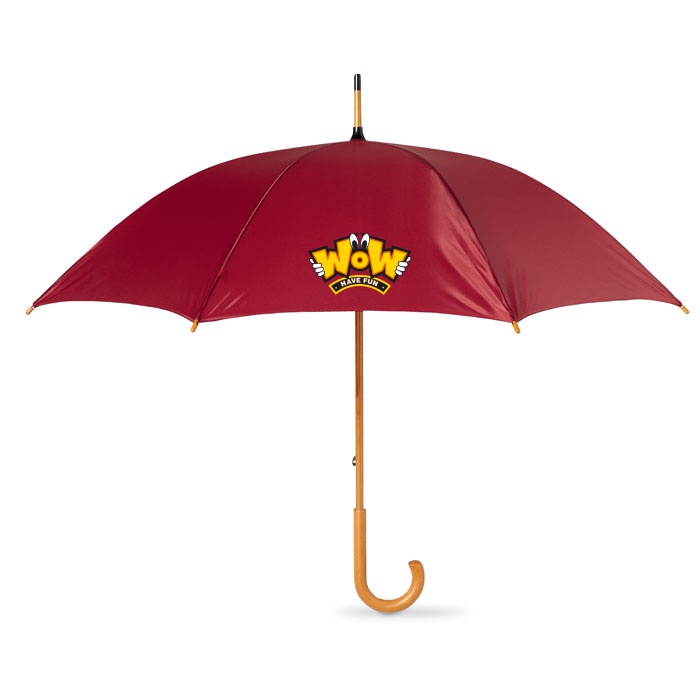 Parapluie canne personnalisé 104 cm poignée en bois - Lola